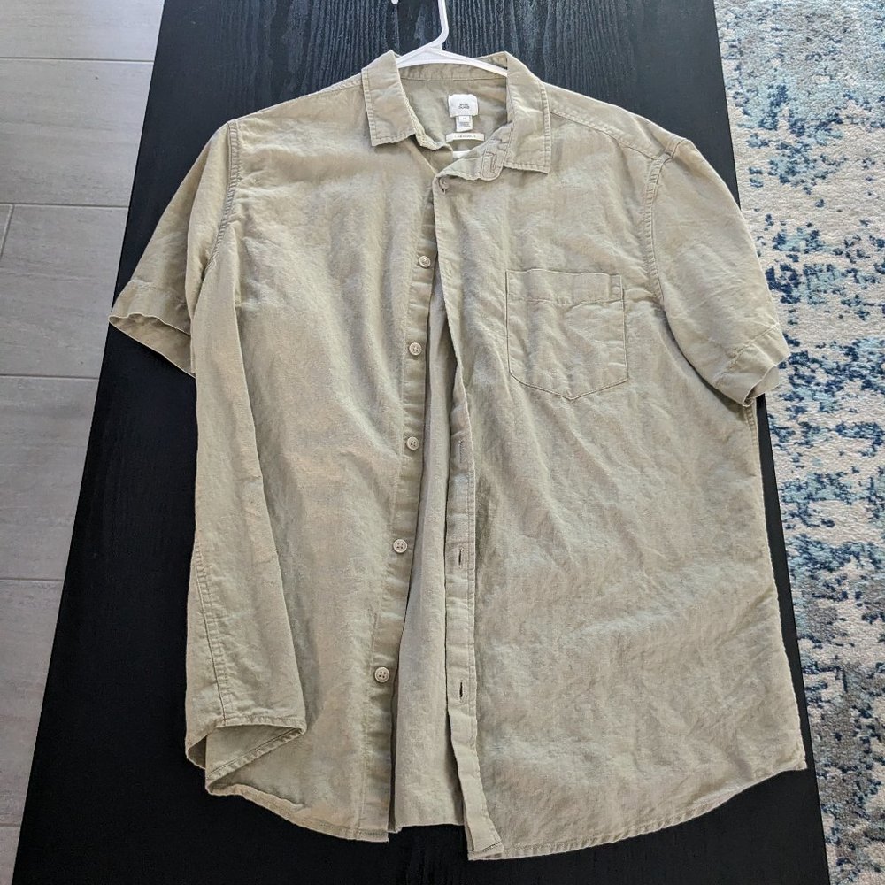 River Island short sleeve linen shirt - Size Medium